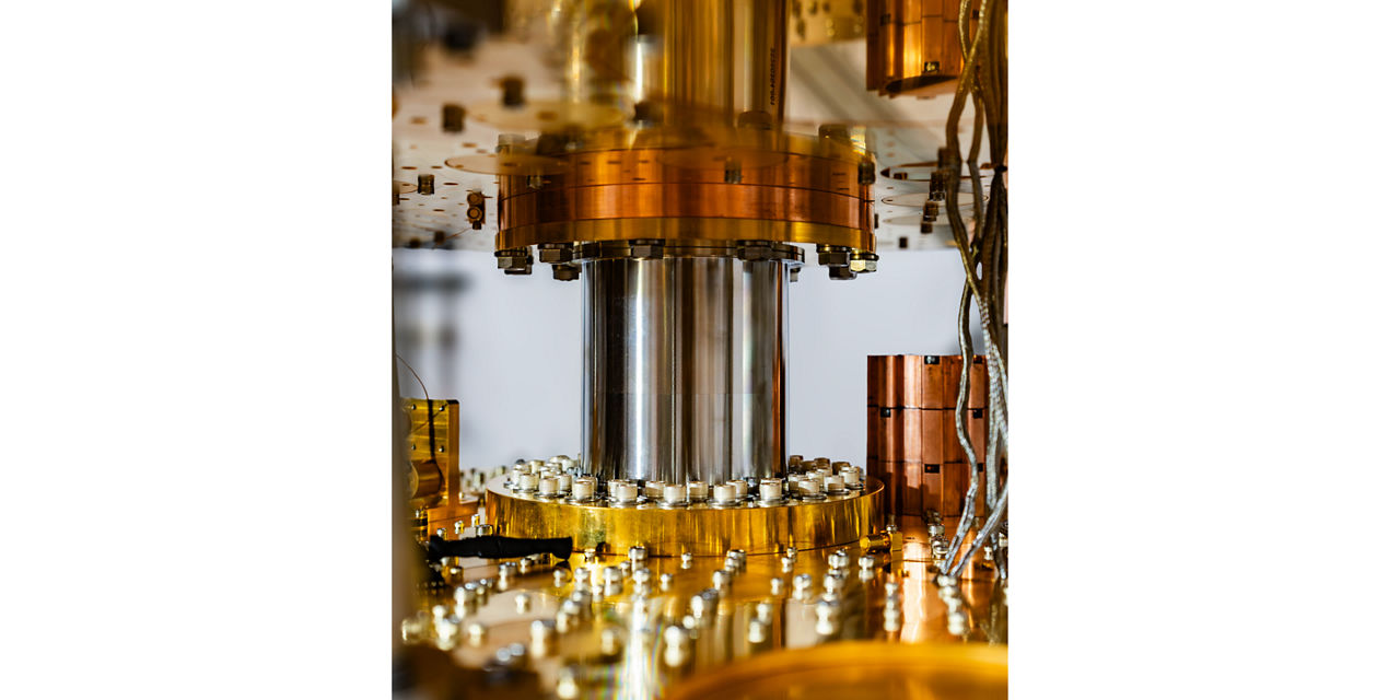 Inside view of Honeywell Aerospace Dilution Refrigerator