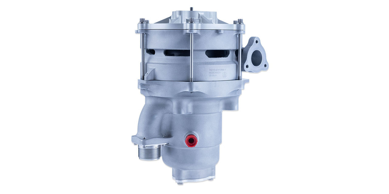 Front right view of Honeywell Attune 20kw Compressor