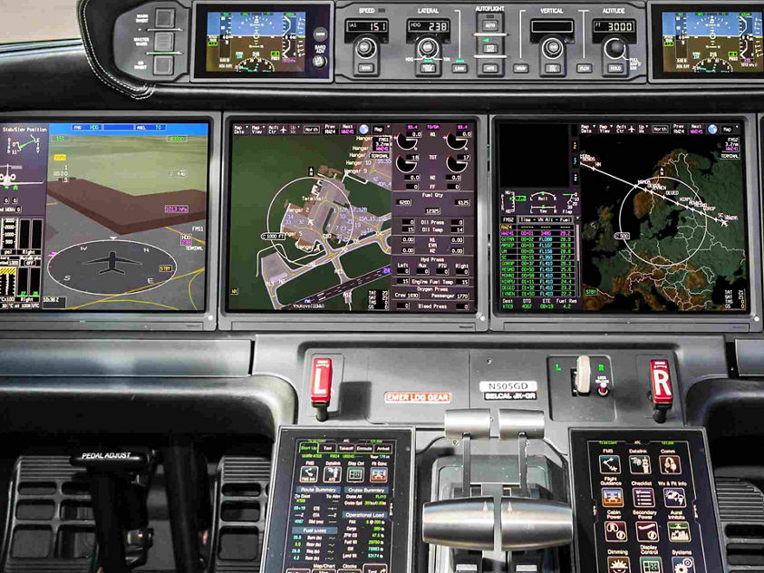 Cockpit of a plane