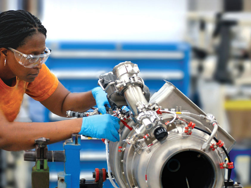 Honeywell Aerospace Employee Works on APU