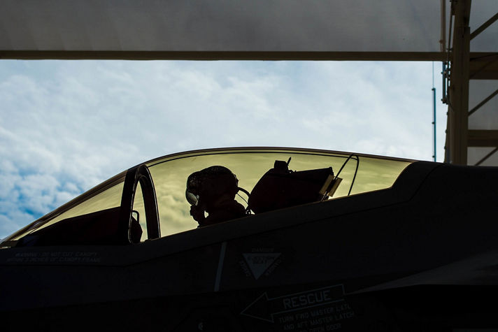 Fighter Aircraft Inside F35 Cockpit