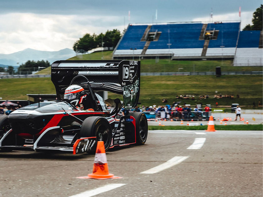 Racecar on the track