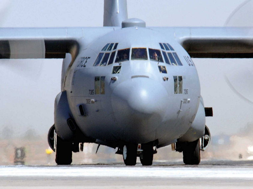 C130 on runway