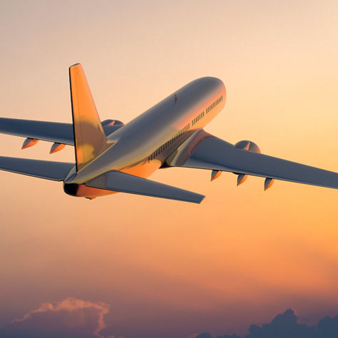 Airplane in the sky