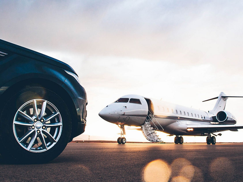 Getting on business jet