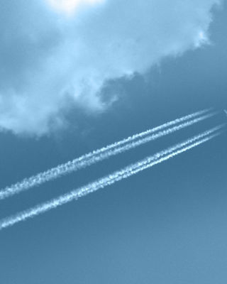 Plane in the sky