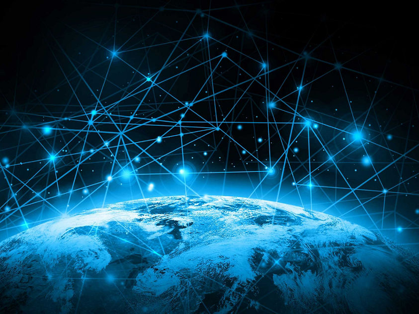 Earth from space connected