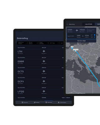 Tablets display Pilot Connect app interface