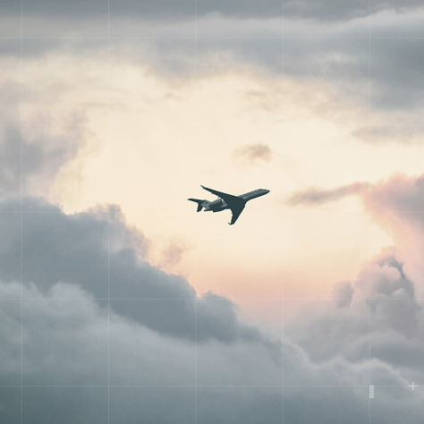 Aircraft navigating dramatic skies with Honeywell flight technology.