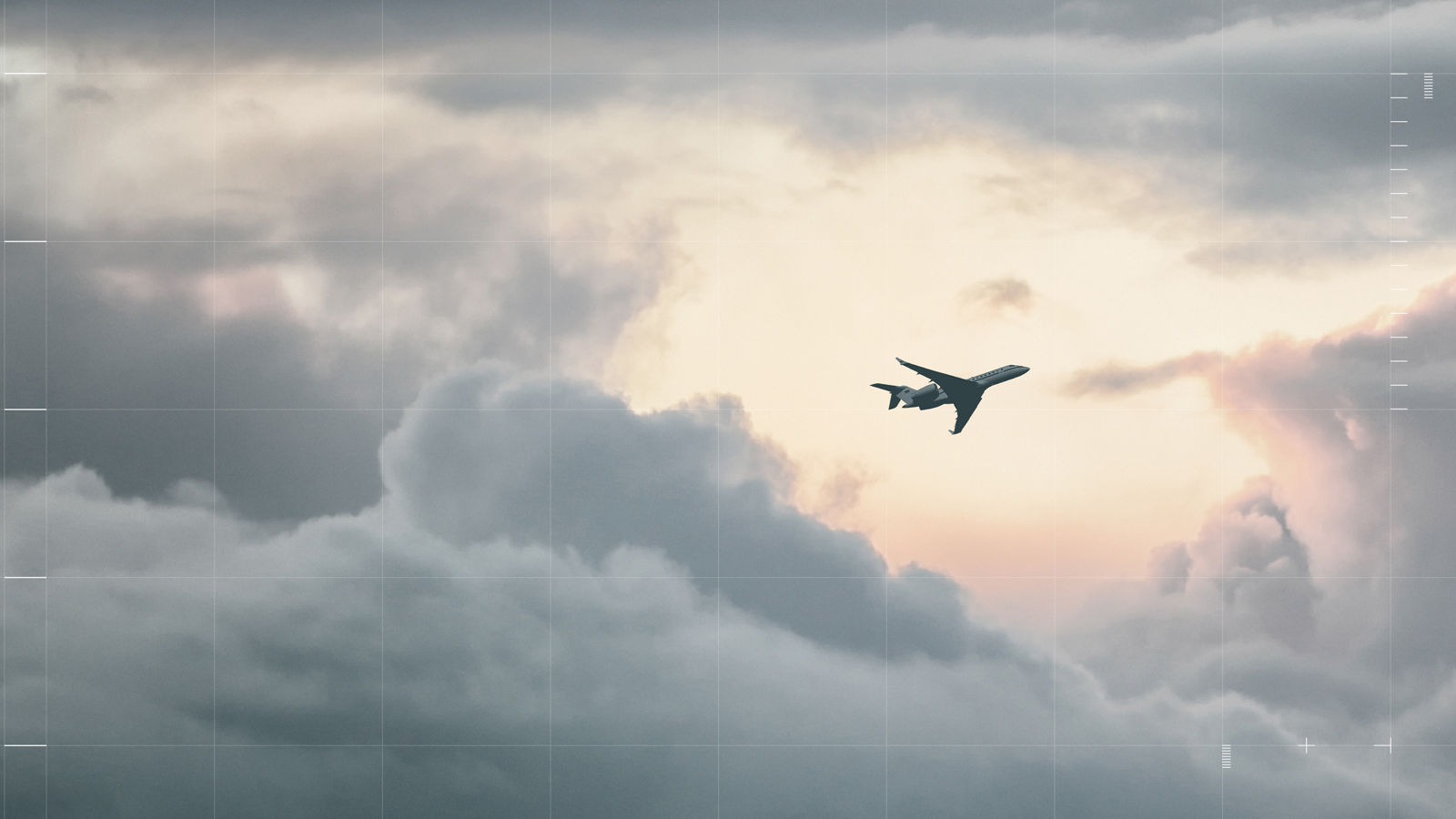 Aircraft navigating dramatic skies with Honeywell flight technology.