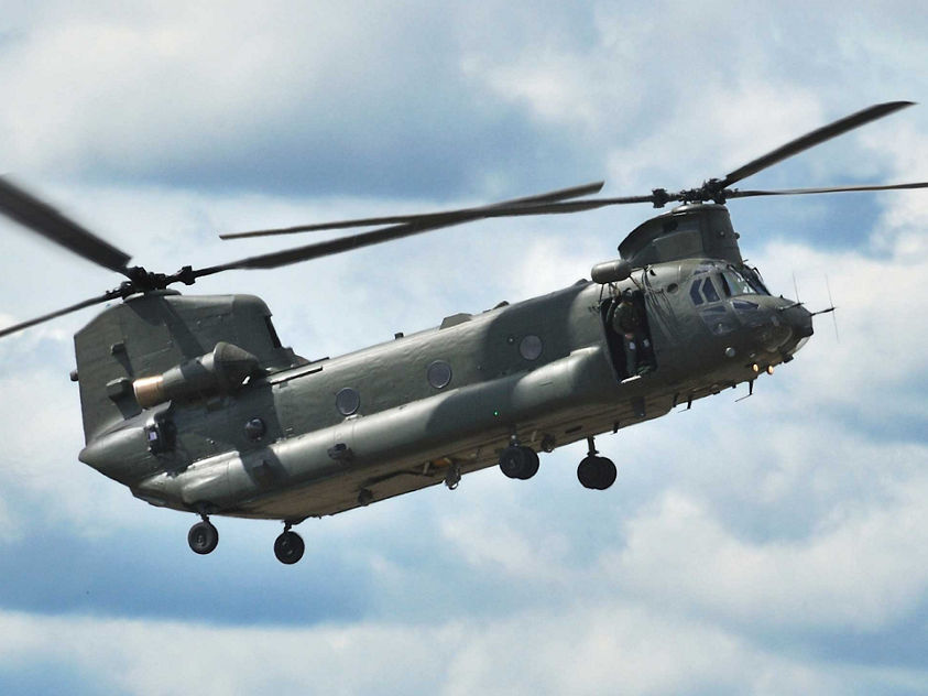 Helicopter flying in the Sky