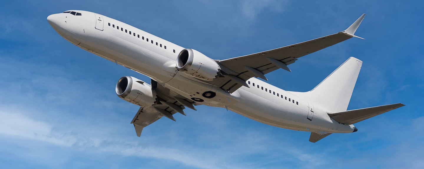 a Boeing passenger airplane flying high in the sky