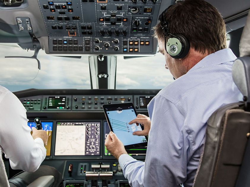 Cockpit view pilot's perspective