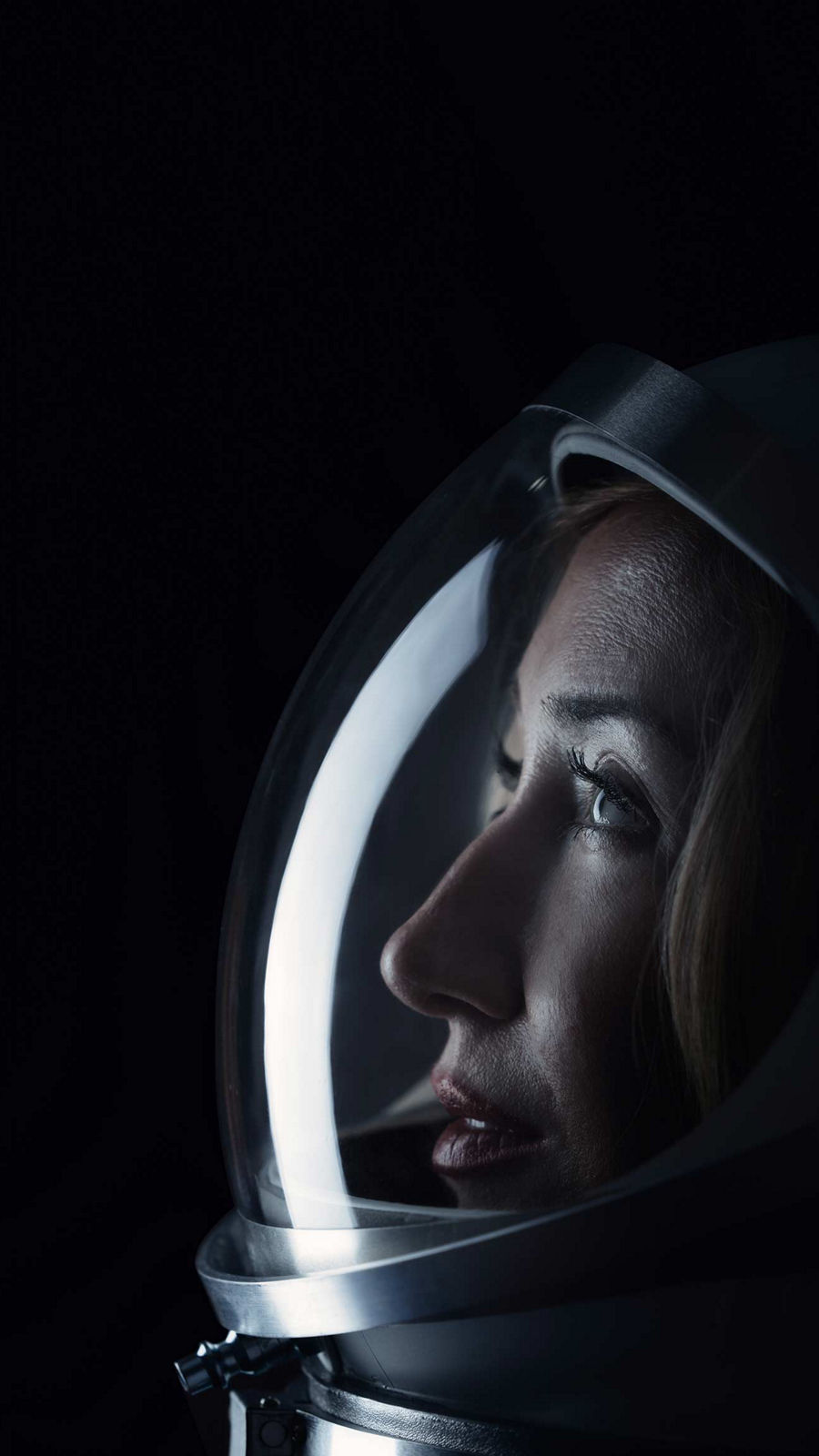 astronaut helmet and face