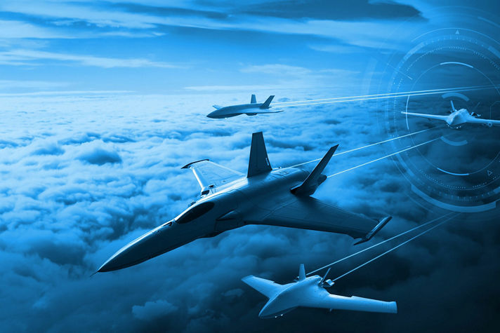 image of fighter jets flying in formation