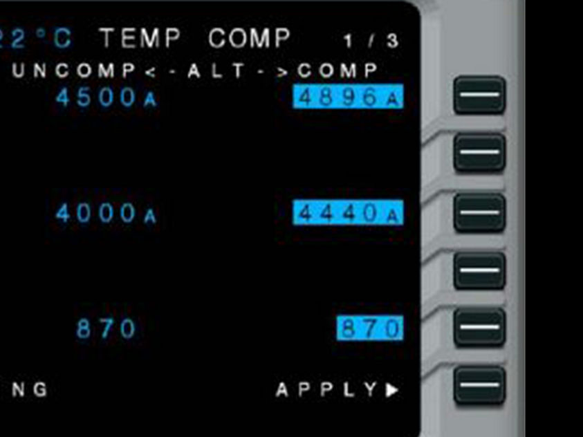 An image of a Temperature Compensation configuration page.