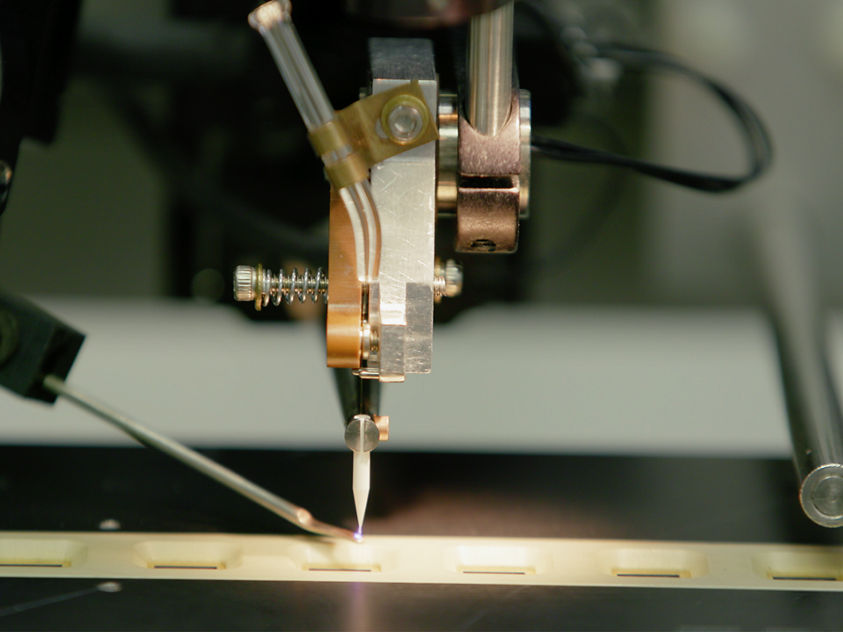 close up image of navigation sensors manufacturing process